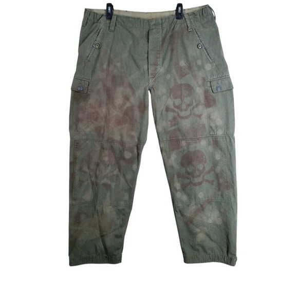 Vtg German European Mil-spec Cargo Pants Mens G 56 Buttonfly Skull Bones 38x28 - Picture 4 of 15